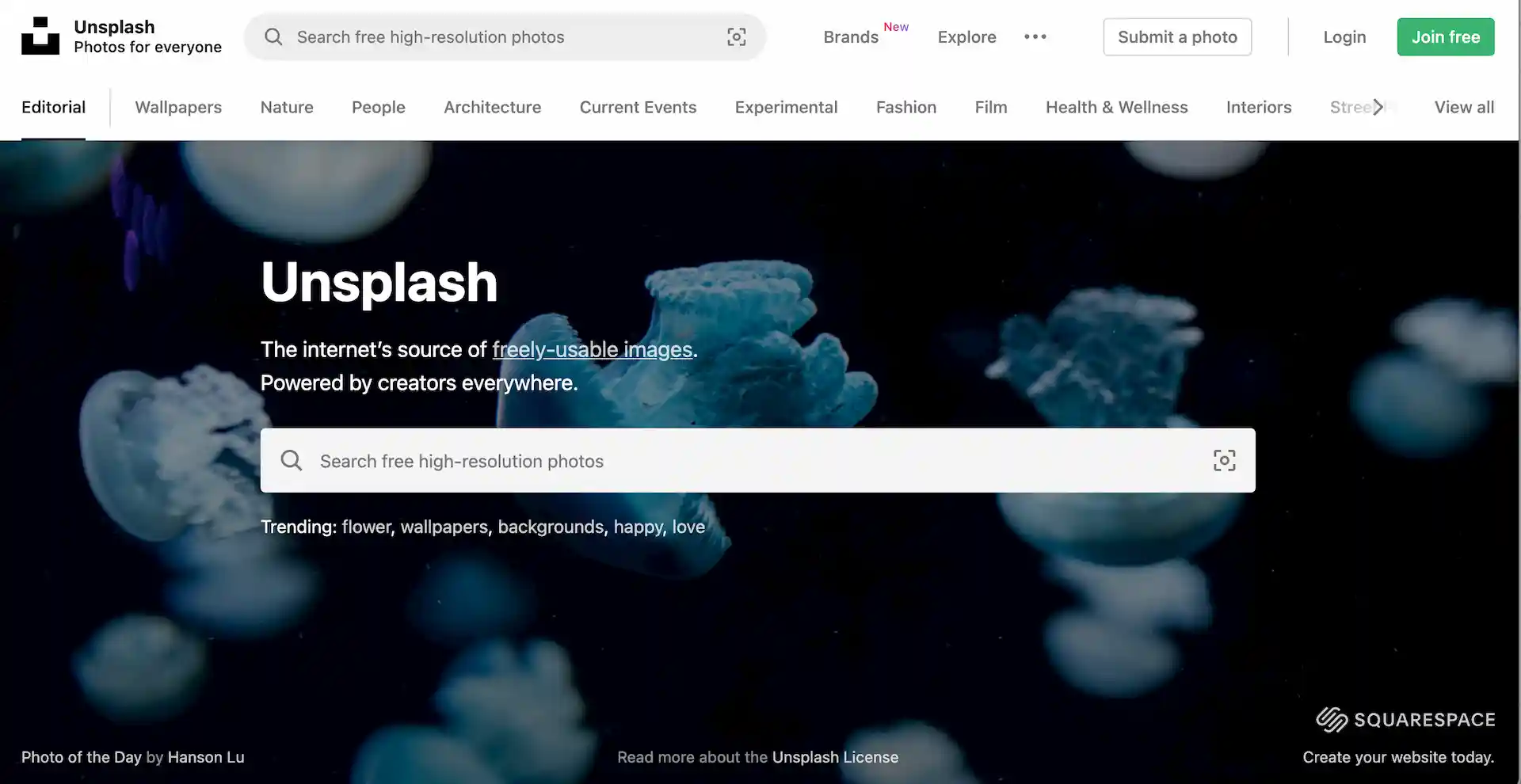 unsplash-Screenshot