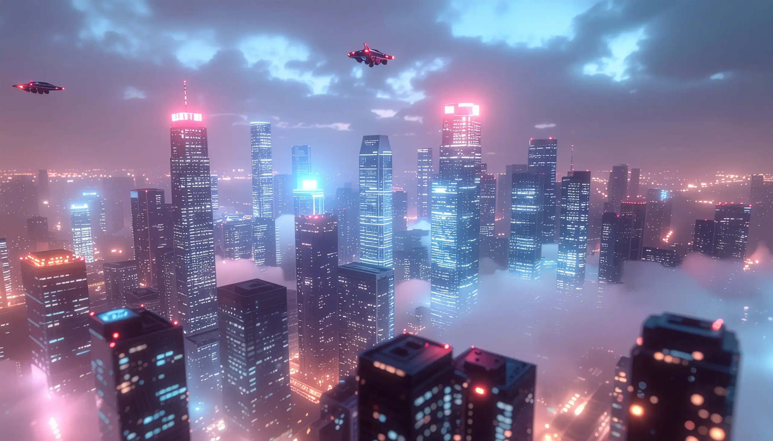 Firefly A futuristic cityscape at night 217976 pLE