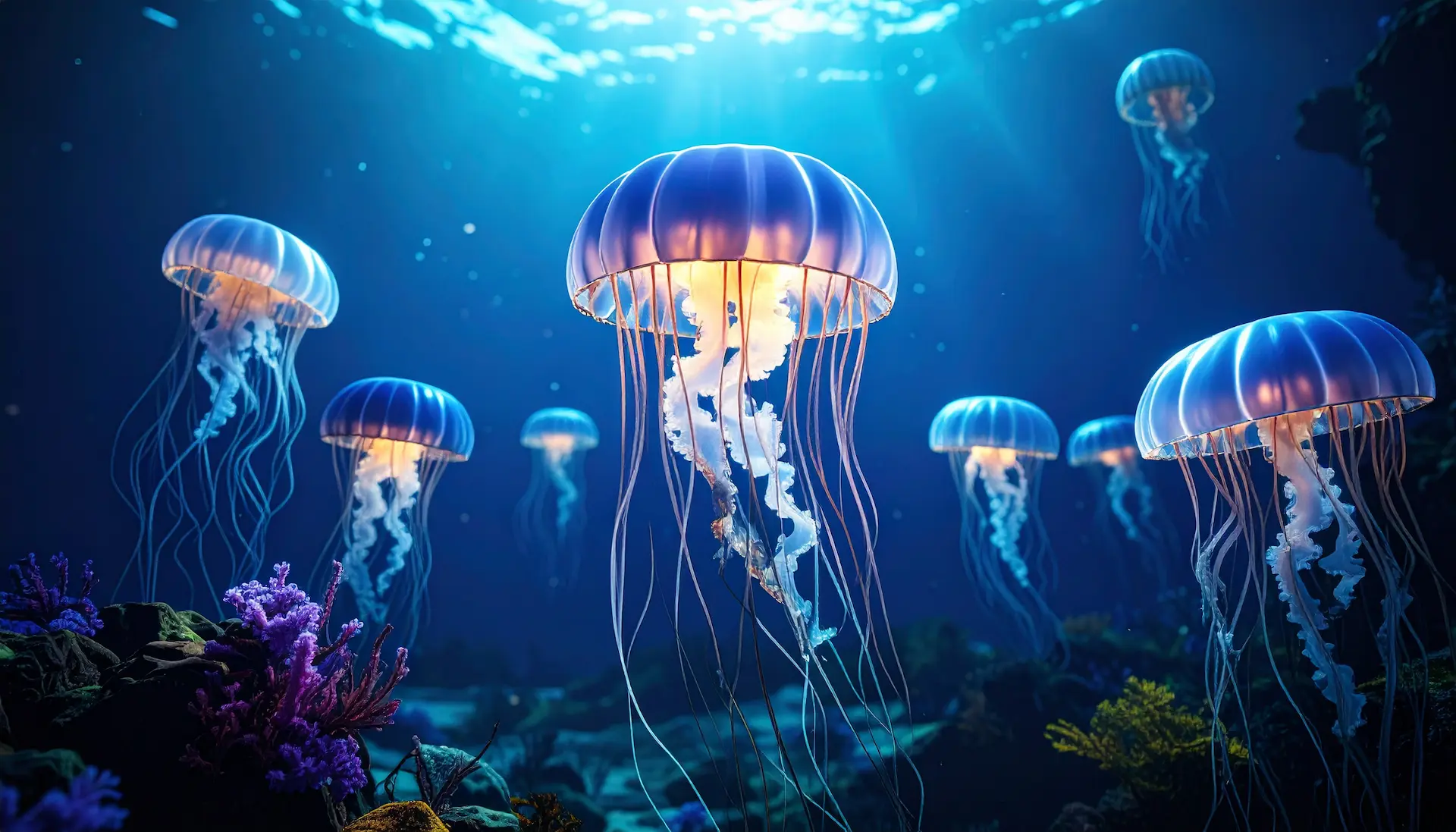 Firefly A surreal underwater scene with 32459 Tqs