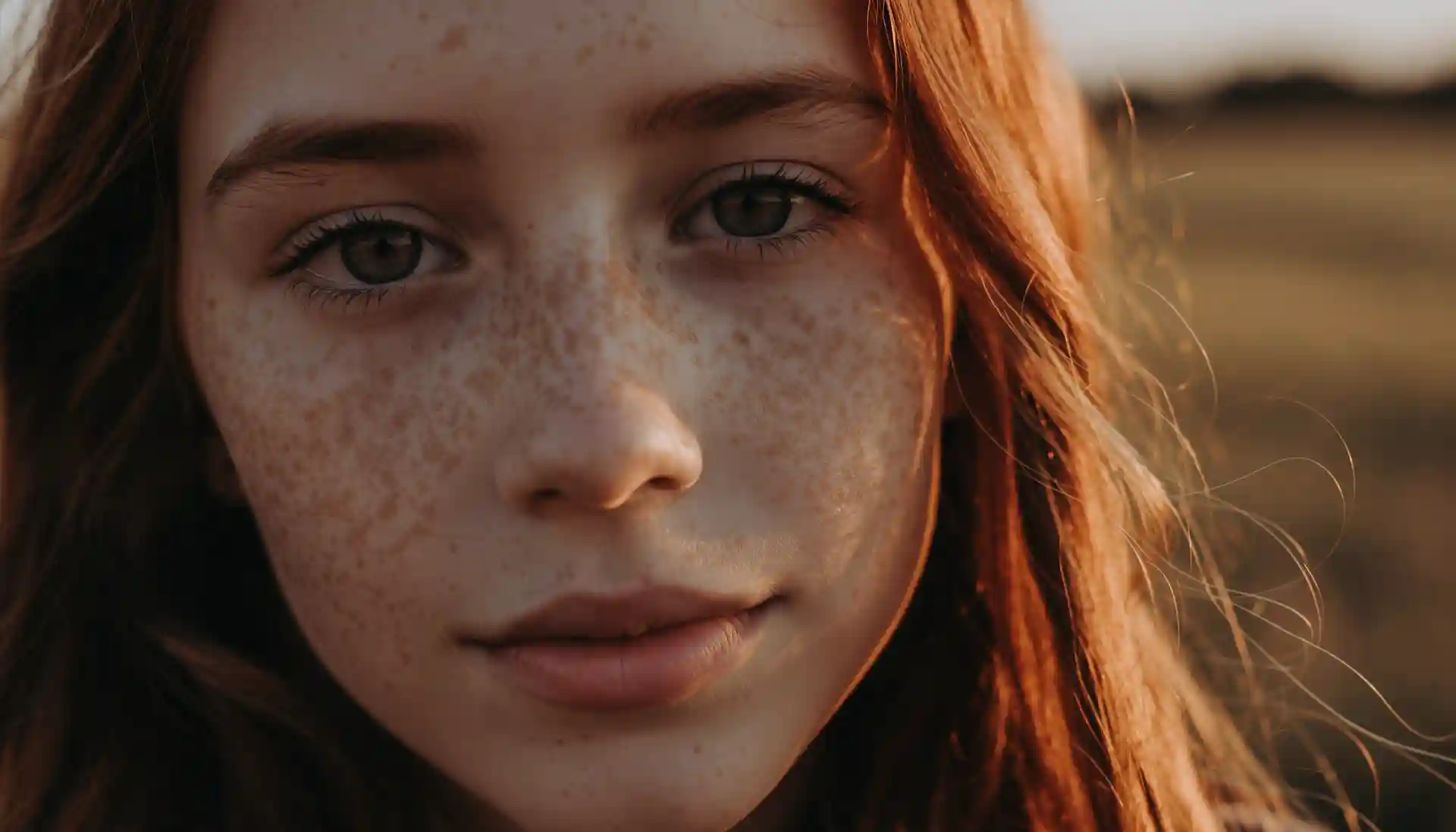 Firefly_closerup of a young caucasian girl with freckles and bronze hair 124760